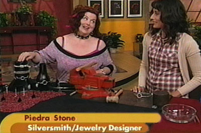 Host Jackie Guerra and Piedra Stone